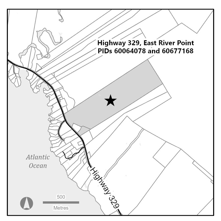 map of a portion of the Municipality of Chester in East River