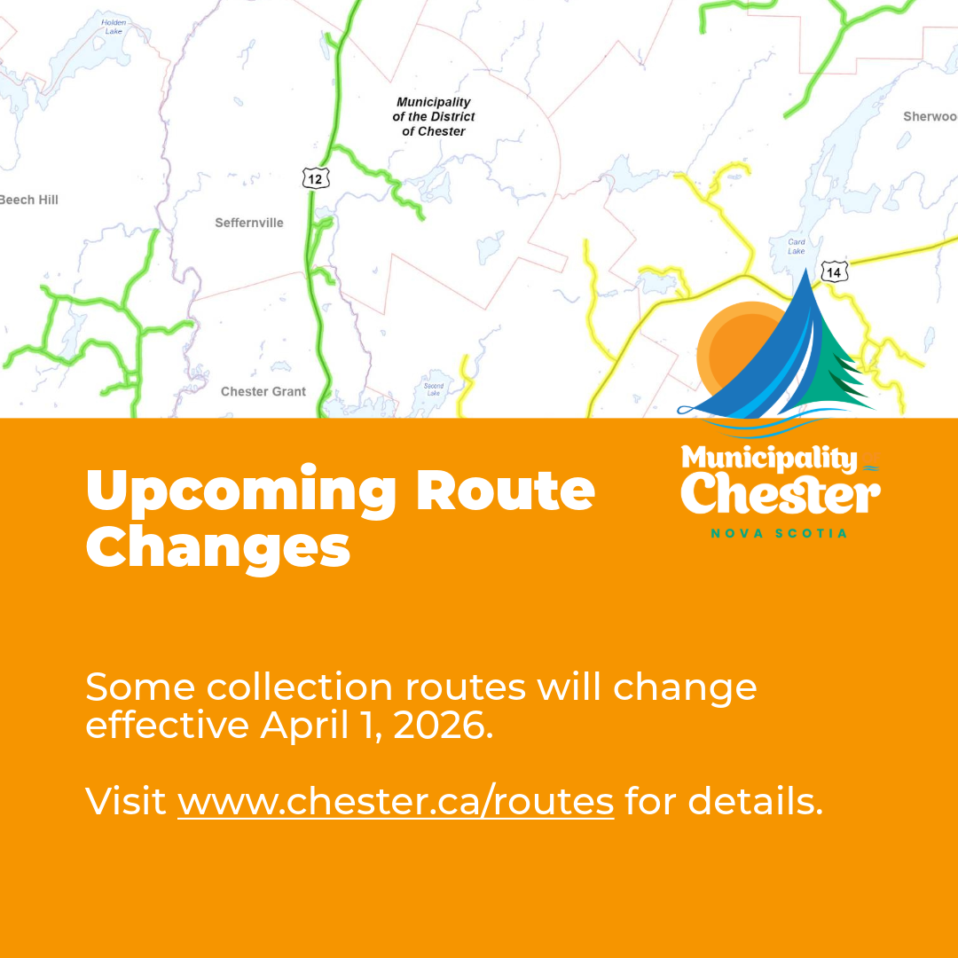 Map of route changes with "Upcoming Route Changes" headline. Remainder of text is in the body of the post.
