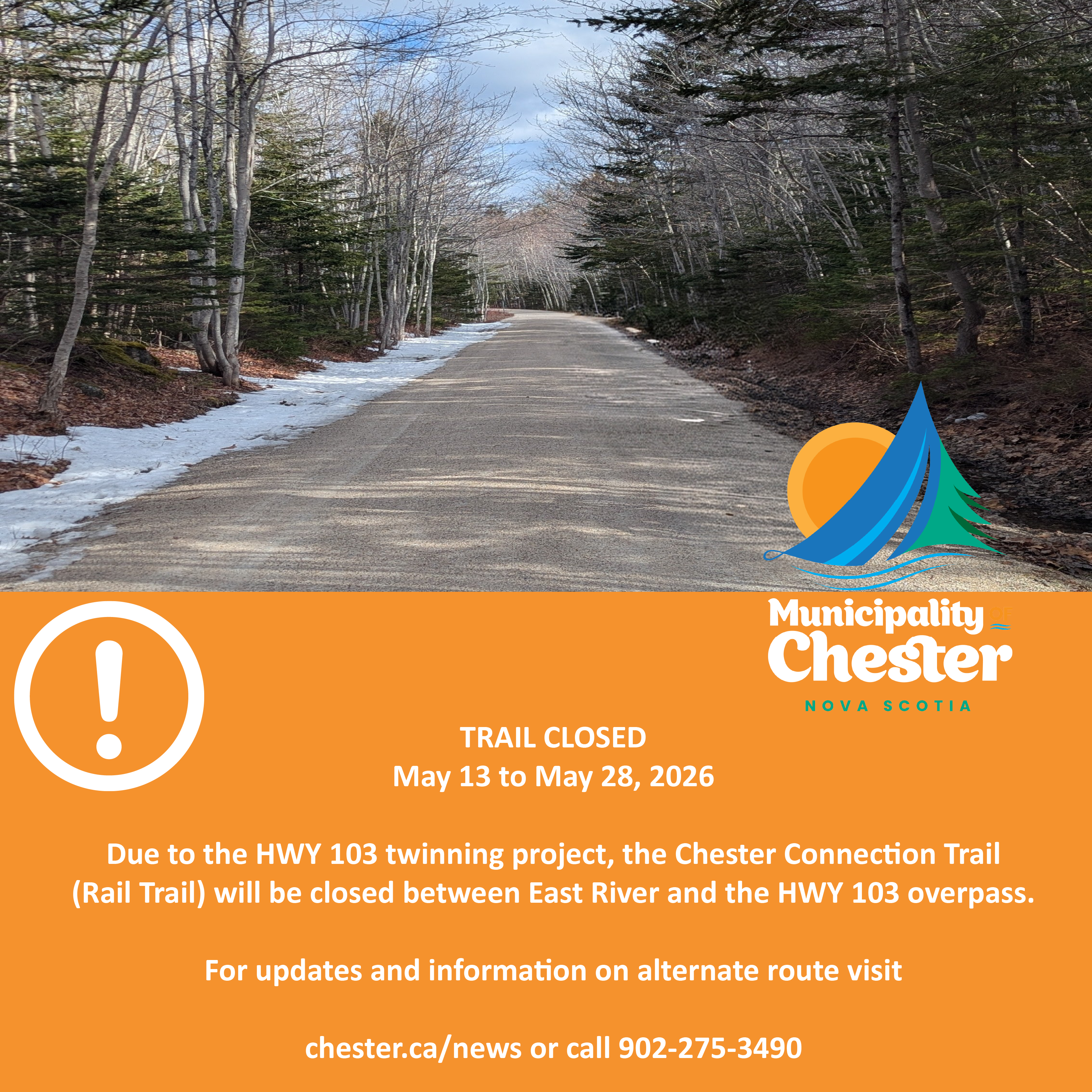 Picture of a trail and text on poster is in body of post.