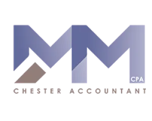 Logo with two Ms in blue and Chester Account under the Ms.