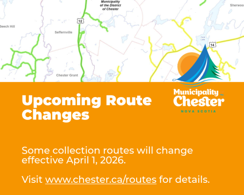 Map of route changes with "Upcoming Route Changes" headline. Remainder of text is in the body of the post.