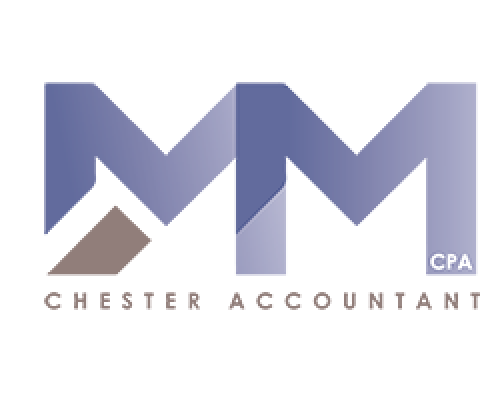 Logo with two Ms in blue and Chester Account under the Ms.